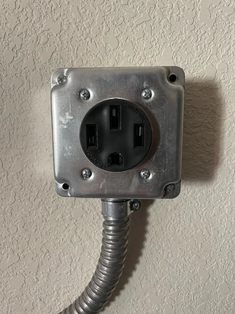NEMA 14-50 outlet installed for Smart Home Electrical in Excelsior Springs